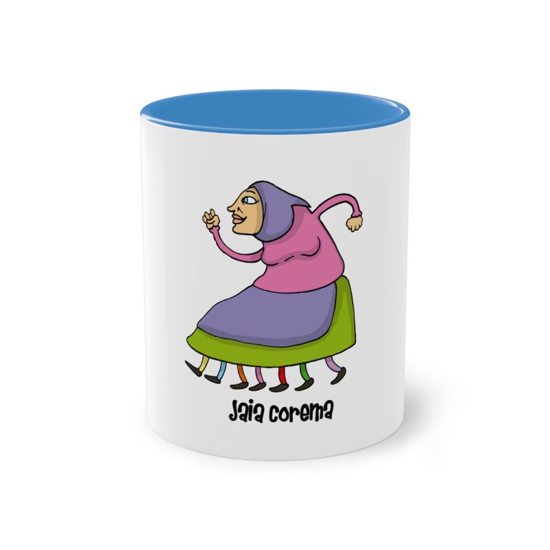 Taza bicolor - Azul claro - Camiseta Jaia Coremá Lletres