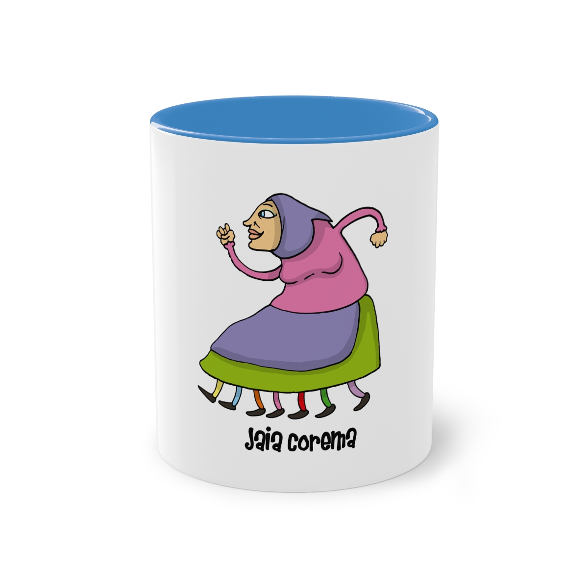 Taza bicolor - Azul claro - Camiseta Jaia Coremá Lletres