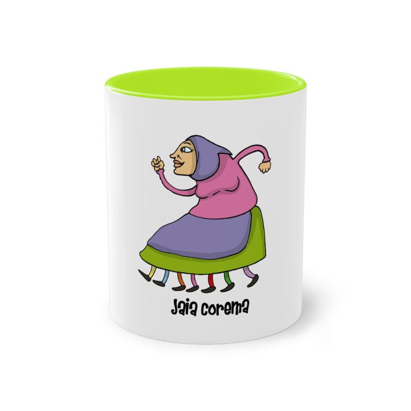 Taza bicolor - Verde claro - Camiseta Jaia Coremá Lletres