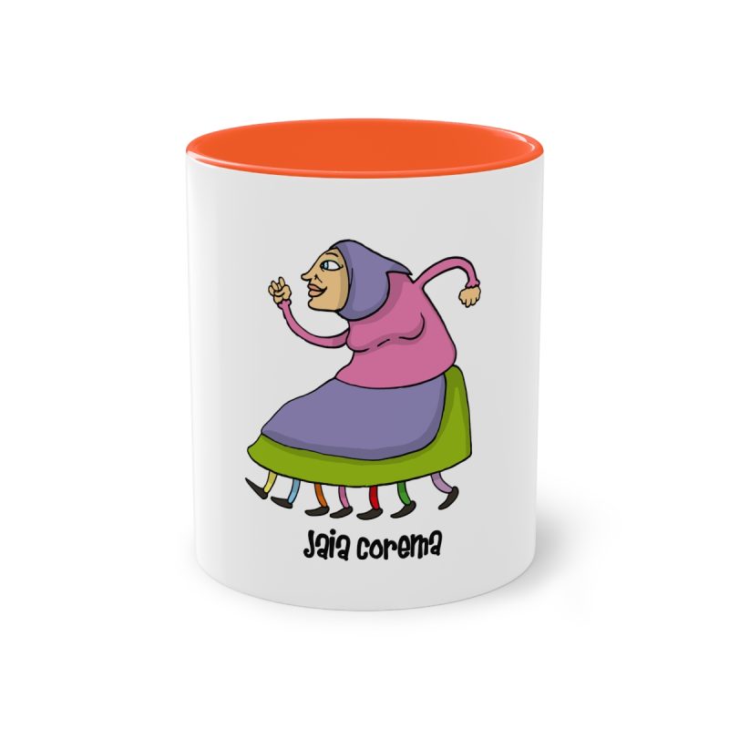 Taza bicolor - Naranja - Camiseta Jaia Coremá Lletres