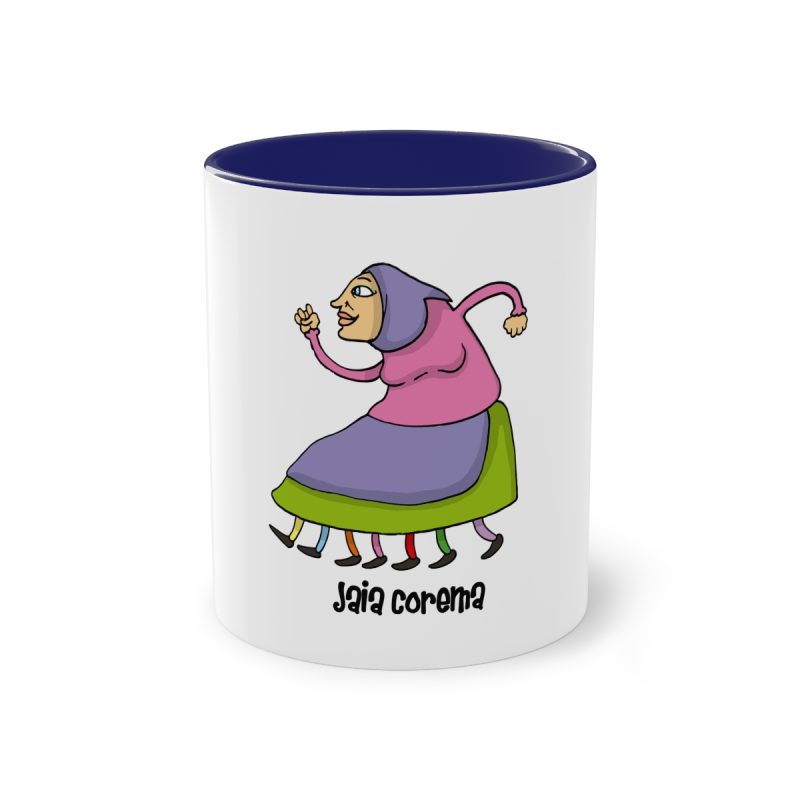 Taza bicolor - Azul oscuro - Camiseta Jaia Coremá Lletres