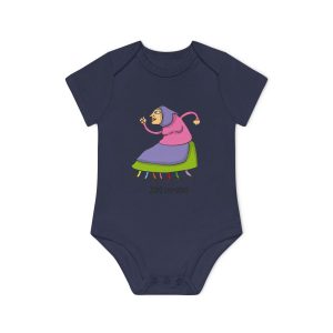Body bebe manga corta organico - Azul marino nautico - Camiseta Jaia Coremá Lletres