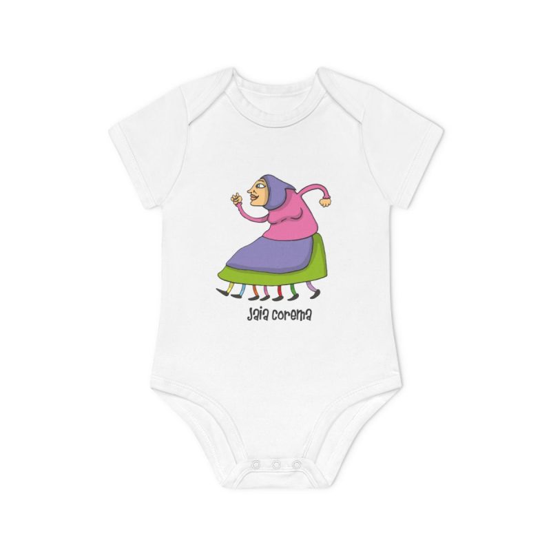 Body bebe manga corta organico - Blanco - Camiseta Jaia Coremá Lletres