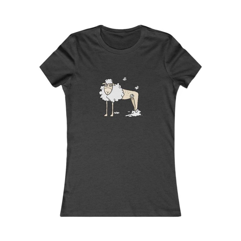 Camiseta mujer Favorite - Gris antracita jaspeado - Camiseta Tondra: una oveja entre nubes