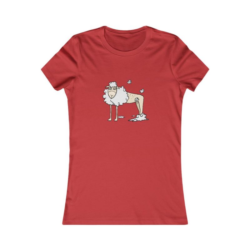 Camiseta mujer Favorite - Rojo - Camiseta Tondra: una oveja entre nubes