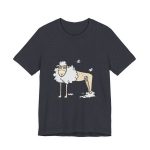 Camiseta jersey manga corta - Azul marino jaspeado - Camiseta Tondra: una oveja entre nubes