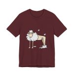 Camiseta jersey manga corta - Granate - Camiseta Tondra: una oveja entre nubes