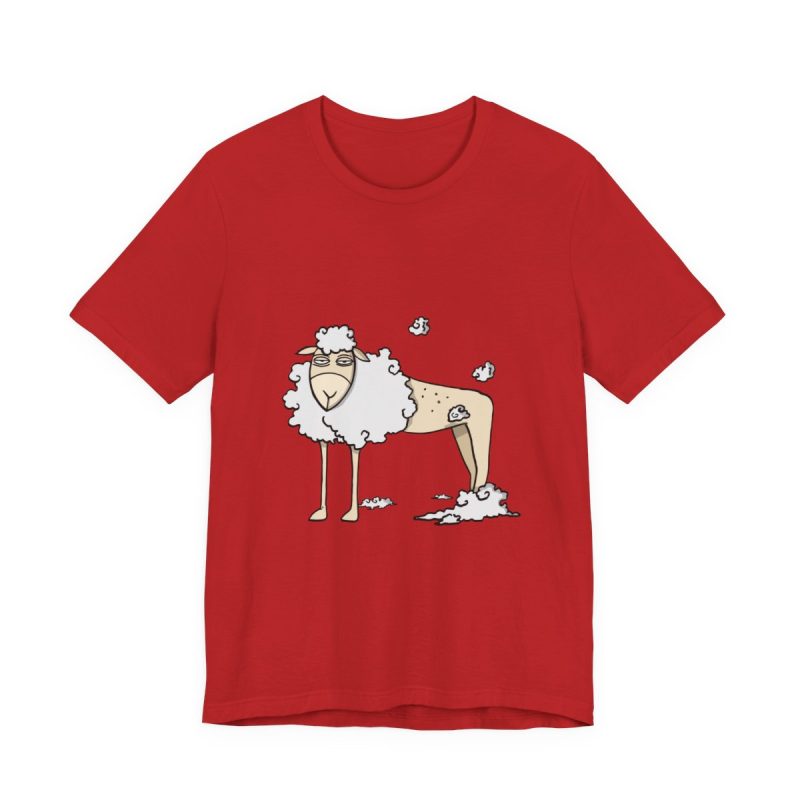 Camiseta jersey manga corta - Rojo - Camiseta Tondra: una oveja entre nubes