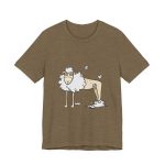 Camiseta jersey manga corta - Verde oliva jaspeado - Camiseta Tondra: una oveja entre nubes