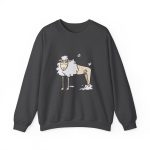 Sudadera cuello redondo - Gris oscuro jaspeado - Camiseta Tondra: una oveja entre nubes