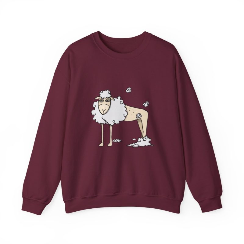 Sudadera cuello redondo - Granate - Camiseta Tondra: una oveja entre nubes