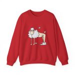 Sudadera cuello redondo - Rojo - Camiseta Tondra: una oveja entre nubes