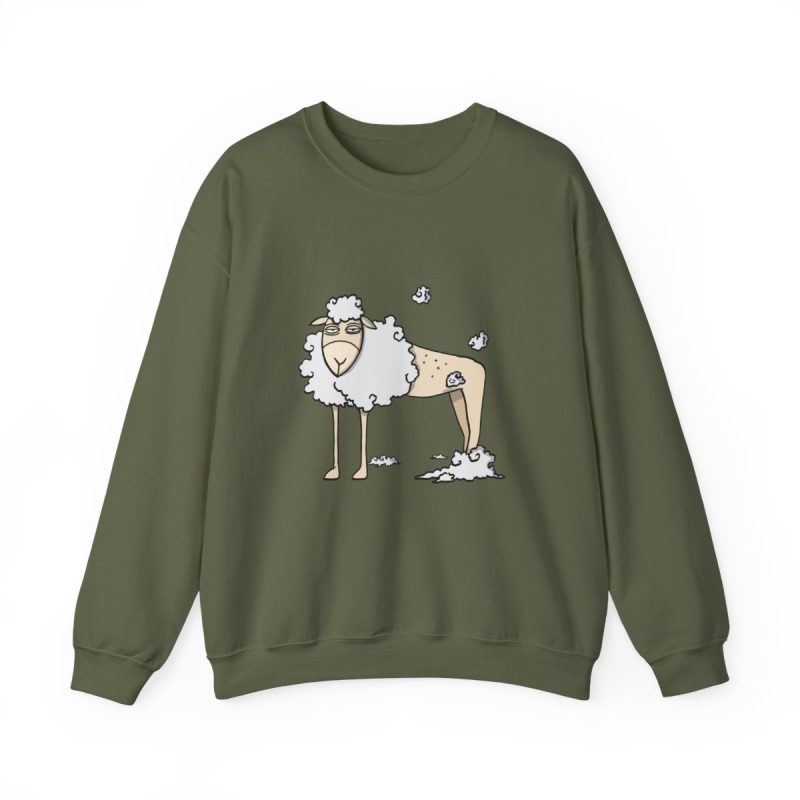 Sudadera cuello redondo - Verde militar - Camiseta Tondra: una oveja entre nubes