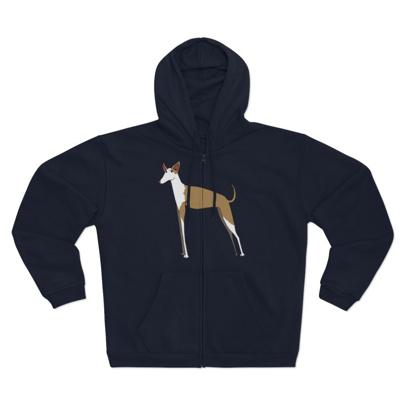 Sudadera capucha con cremallera premium - Azul marino - Camiseta Ca eivissenc