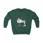Sudadera infantil - Verde botella - Camiseta Tondra: una oveja entre nubes