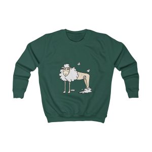 Sudadera infantil - Verde botella - Camiseta Tondra: una oveja entre nubes