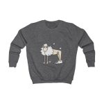 Sudadera infantil - Gris marengo - Camiseta Tondra: una oveja entre nubes