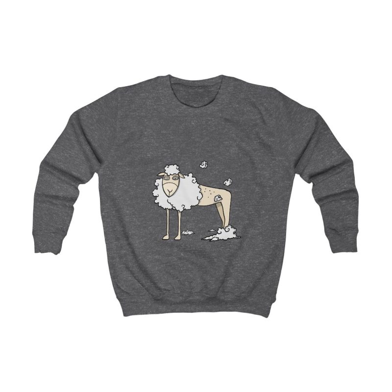 Sudadera infantil - Gris marengo - Camiseta Tondra: una oveja entre nubes