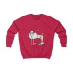 Sudadera infantil - Rojo fuego - Camiseta Tondra: una oveja entre nubes
