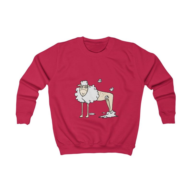 Sudadera infantil - Rojo fuego - Camiseta Tondra: una oveja entre nubes
