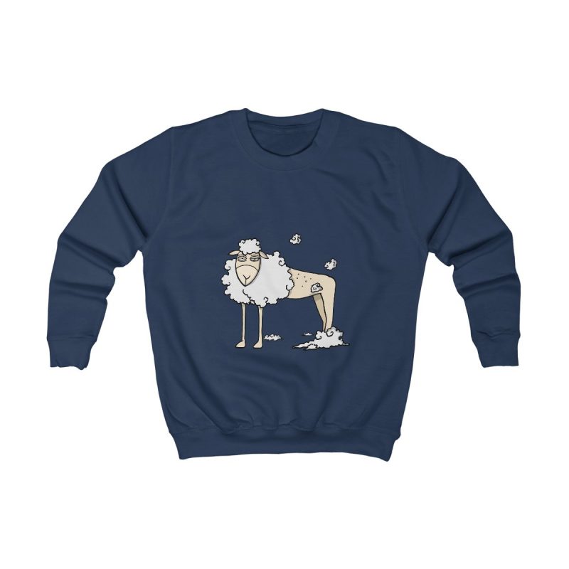 Sudadera infantil - Azul marino Oxford - Camiseta Tondra: una oveja entre nubes