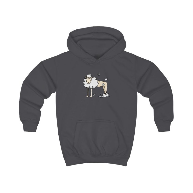 Sudadera con capucha infantil - Gris marengo - Camiseta Tondra: una oveja entre nubes