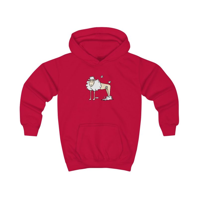 Sudadera con capucha infantil - Rojo fuego - Camiseta Tondra: una oveja entre nubes