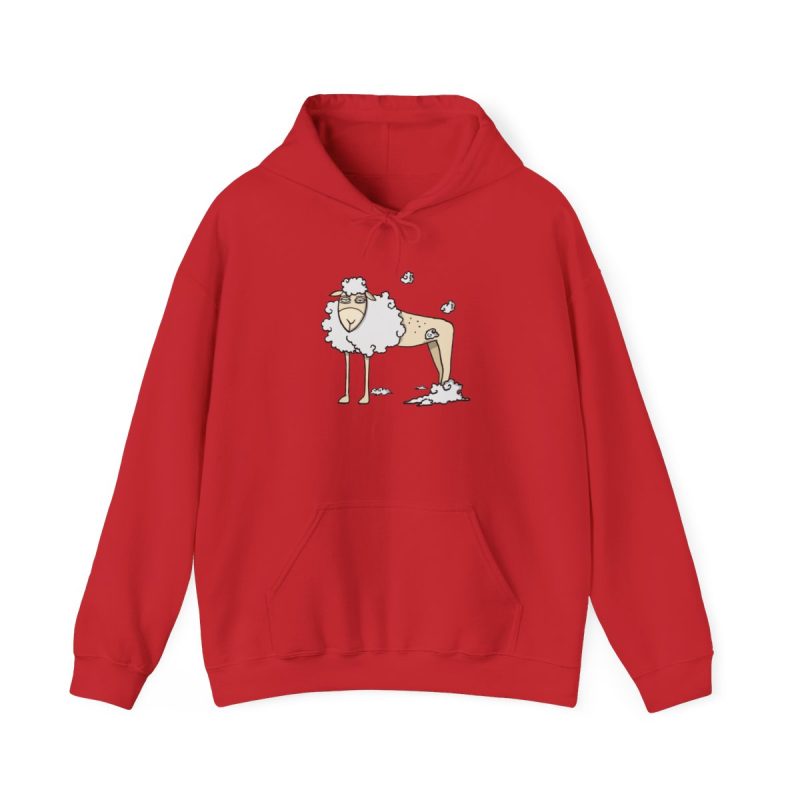 Sudadera con capucha - Rojo - Camiseta Tondra: una oveja entre nubes