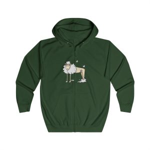 Sudadera con capucha y cremallera - Verde botella - Camiseta Tondra: una oveja entre nubes