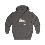 Sudadera con capucha y cremallera - Gris acero - Camiseta Tondra: una oveja entre nubes Sudadera con capucha y cremallera - Gris acero - Camiseta Tondra: una oveja entre nubes