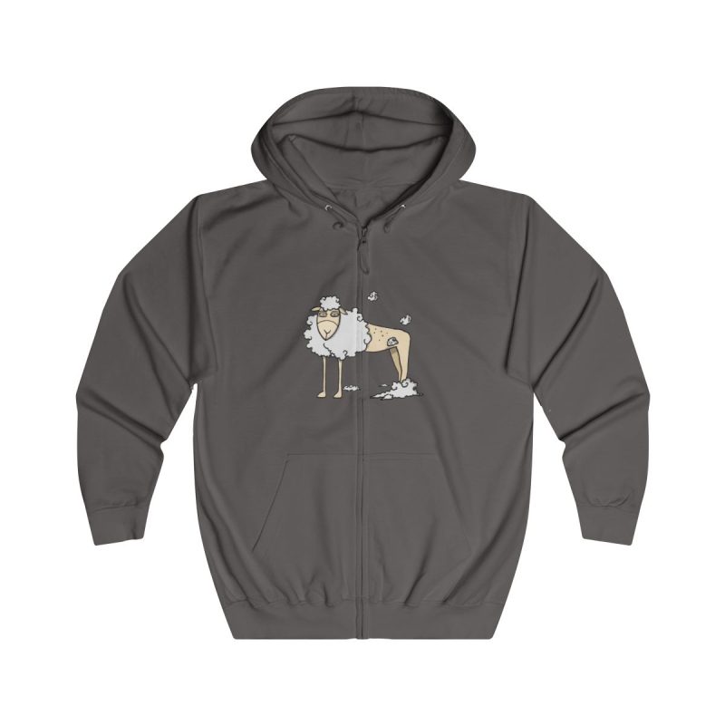 Sudadera con capucha y cremallera - Gris acero - Camiseta Tondra: una oveja entre nubes