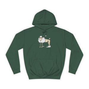 Sudadera universitaria - Verde botella - Camiseta Tondra: una oveja entre nubes
