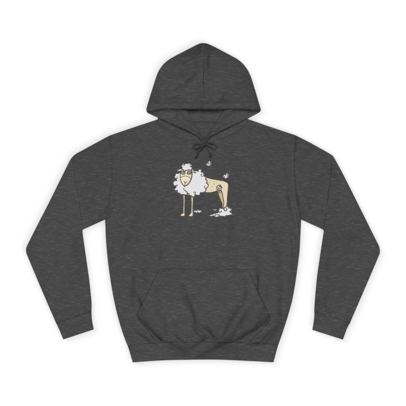 Sudadera universitaria - Gris marengo - Camiseta Tondra: una oveja entre nubes