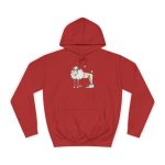 Sudadera universitaria - Rojo fuego - Camiseta Tondra: una oveja entre nubes Sudadera universitaria - Rojo fuego - Camiseta Tondra: una oveja entre nubes