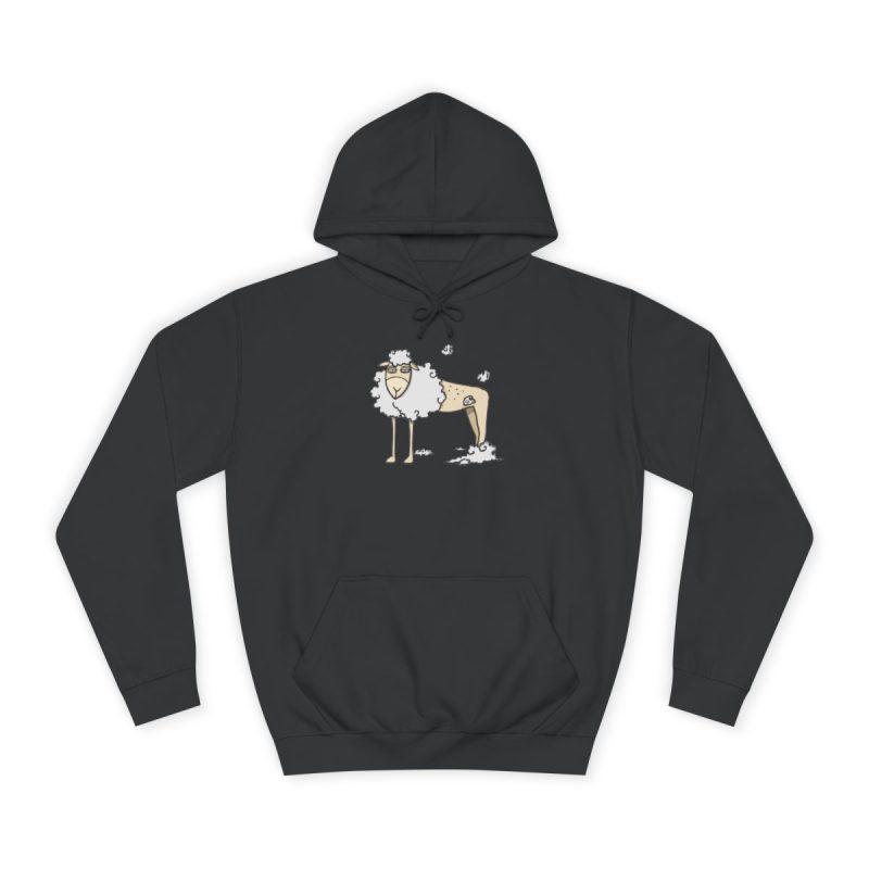 Sudadera universitaria - Negro azabache - Camiseta Tondra: una oveja entre nubes