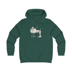 Sudadera universitaria mujer - Verde botella - Camiseta Tondra: una oveja entre nubes