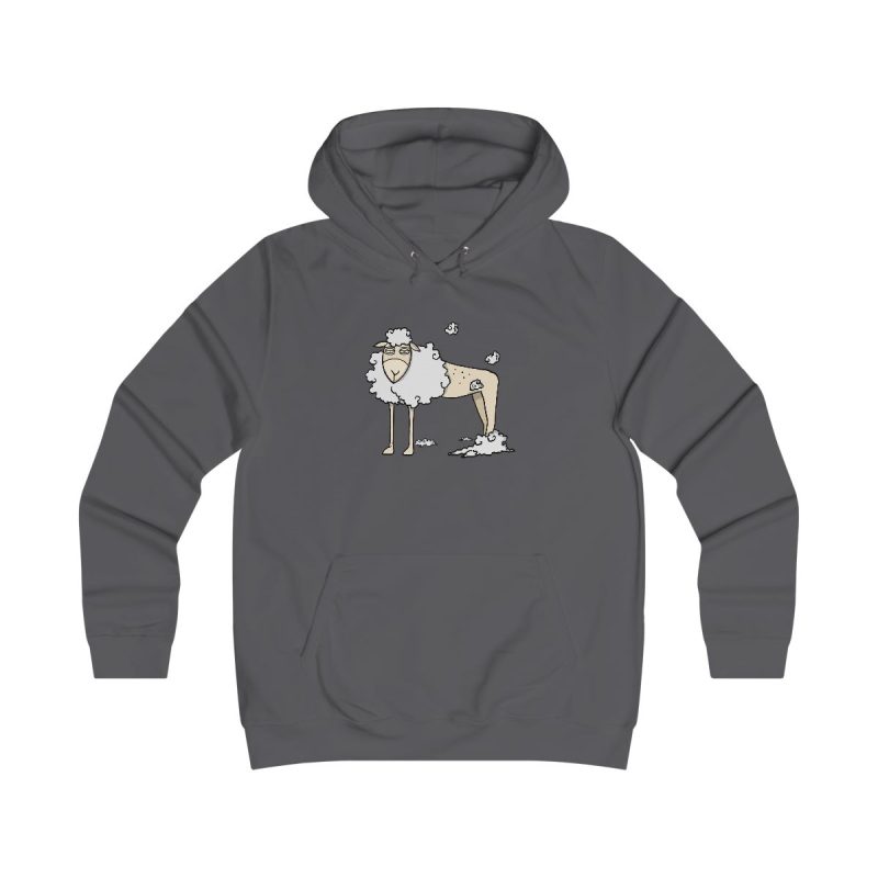 Sudadera universitaria mujer - Gris marengo - Camiseta Tondra: una oveja entre nubes