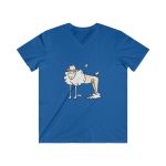 Camiseta hombre entallada cuello de pico - Azul royal - Camiseta Tondra: una oveja entre nubes