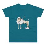 Camiseta hombre punto liso - Azul diva - Camiseta Tondra: una oveja entre nubes