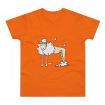 Camiseta hombre punto liso - Naranja - Camiseta Tondra: una oveja entre nubes