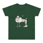 Camiseta hombre punto liso - Verde botella - Camiseta Tondra: una oveja entre nubes