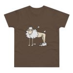 Camiseta hombre punto liso - Marron chocolate - Camiseta Tondra: una oveja entre nubes