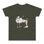 Camiseta hombre punto liso - Caqui urbano - Camiseta Tondra: una oveja entre nubes
