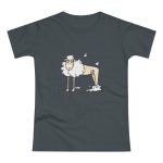 Camiseta mujer punto liso - Gris oscuro - Camiseta Tondra: una oveja entre nubes Camiseta mujer punto liso - Gris oscuro - Camiseta Tondra: una oveja entre nubes