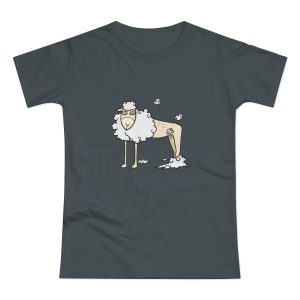 Camiseta mujer punto liso - Gris oscuro - Camiseta Tondra: una oveja entre nubes