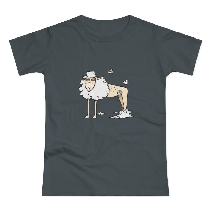 Camiseta mujer punto liso - Gris oscuro - Camiseta Tondra: una oveja entre nubes Camiseta mujer punto liso - Gris oscuro - Camiseta Tondra: una oveja entre nubes
