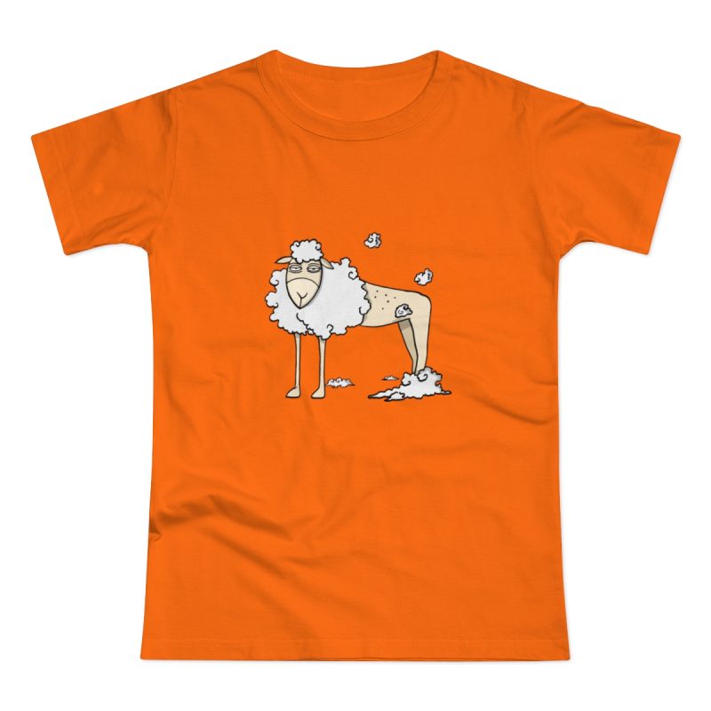 Camiseta mujer punto liso - Naranja - Camiseta Tondra: una oveja entre nubes