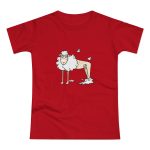 Camiseta mujer punto liso - Rojo - Camiseta Tondra: una oveja entre nubes Camiseta mujer punto liso - Rojo - Camiseta Tondra: una oveja entre nubes