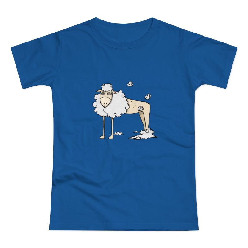 Camiseta mujer punto liso - Azul royal intenso - Camiseta Tondra: una oveja entre nubes
