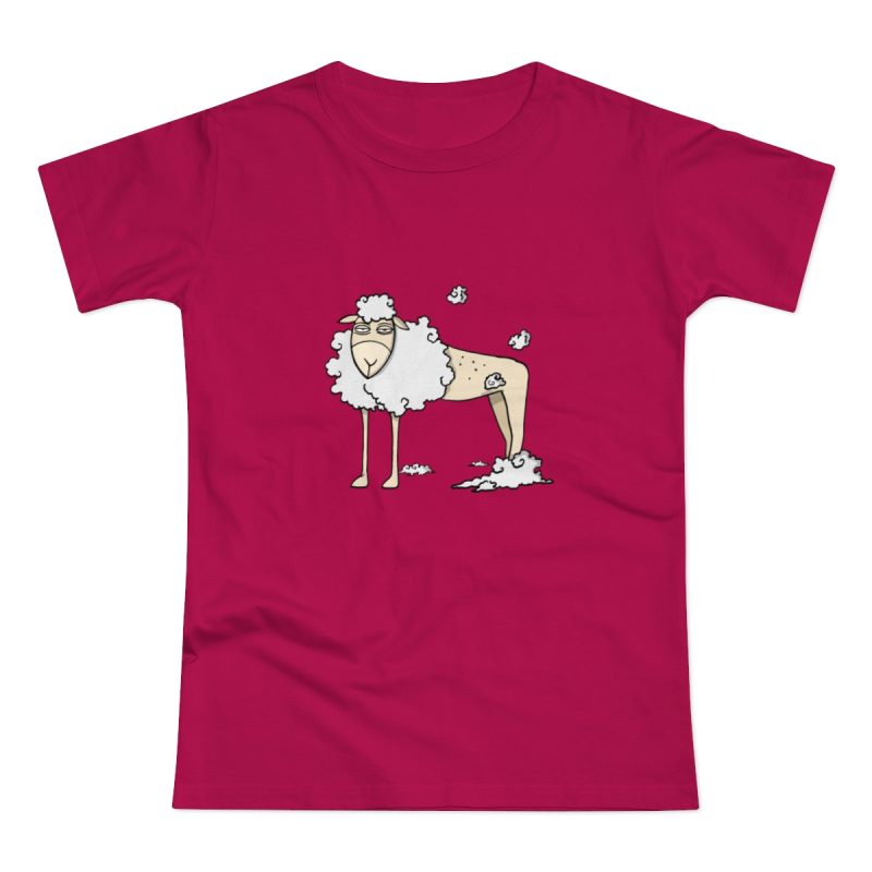 Camiseta mujer punto liso - Sorbete - Camiseta Tondra: una oveja entre nubes